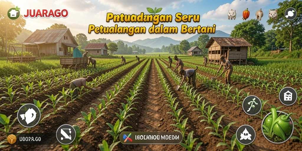 Gameplay JUARAGO yang menyenangkan di dunia pertanian.
