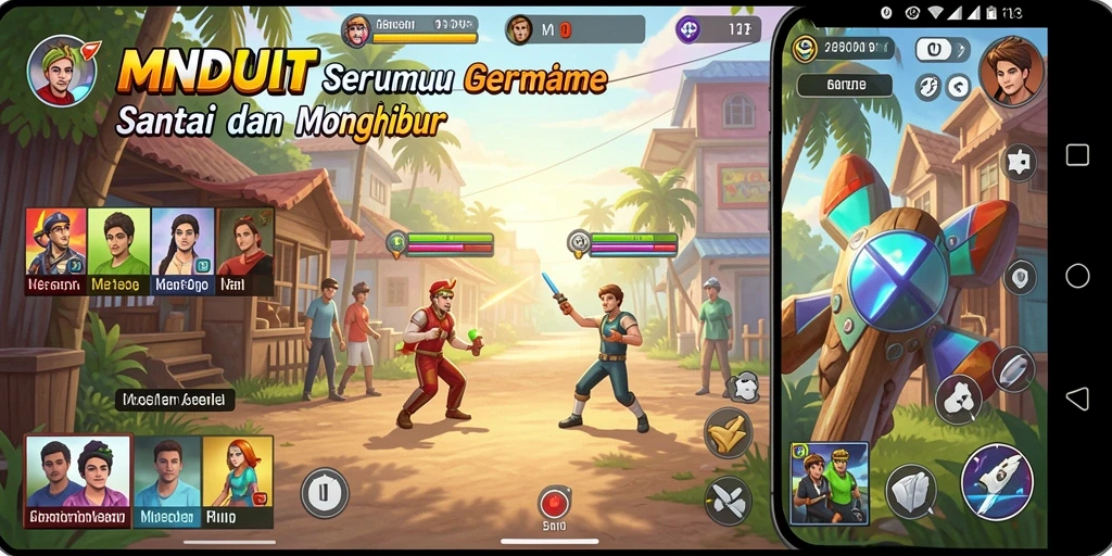 Screenshot gameplay MNDUIT yang menampilkan keseruan bermain secara santai.