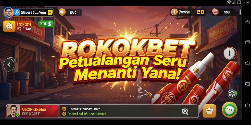 Screenshot utama ROKOKBET menampilkan aksi mendebarkan dalam petualangan yang menantang.